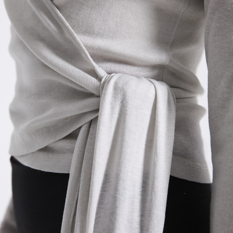 Wrap top "Pilates Top" Chalk White